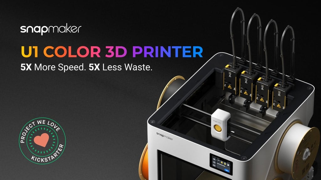 Snapmaker U1 Color 3D Printer: 5X More Speed. 5X Less Waste.