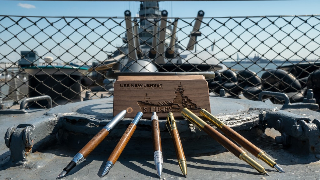 BB-62 Collection: Pens Handmade from USS NJ Battleship deck