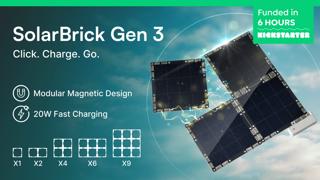 SolarBrick - Scalable Flexible Magnetic Solar Panel Solution