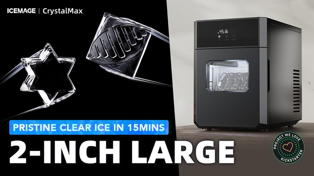 ICEMAGE CrystalMax:Make Pristine Crystal Clear Ice in 15Mins