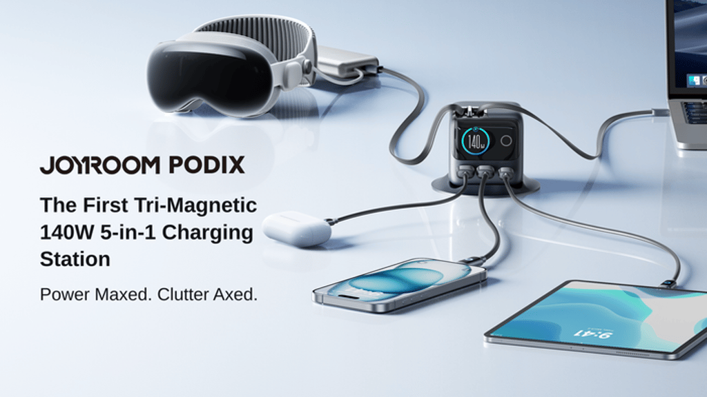 PODIX: The First Tri-Magnetic 140W 5-in-1 Charging Station