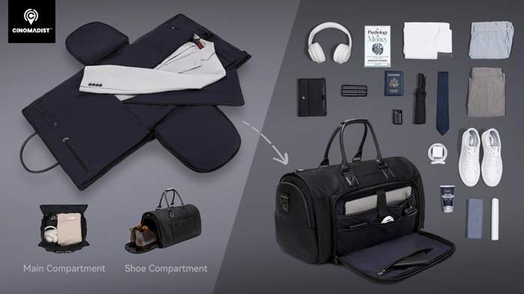 Cinomadist Aero: Convertible Garment Duffle for Business