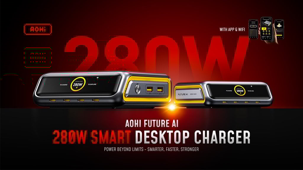 AOHi 280W GaN+ Desktop Charger—The Ultimate 6-Port Power Hub