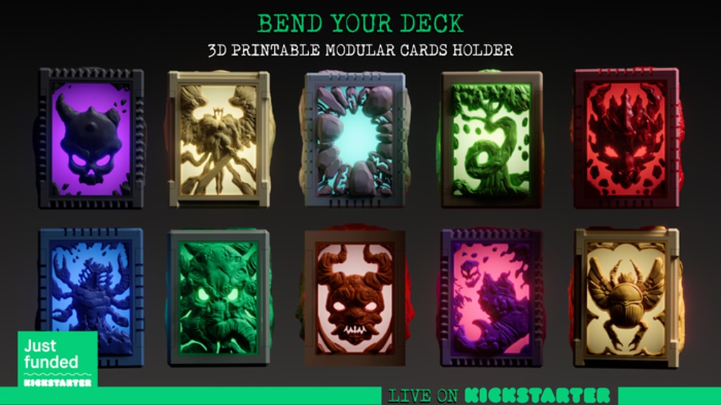 Bend Your Deck: 3D Printable Modular Card Holder