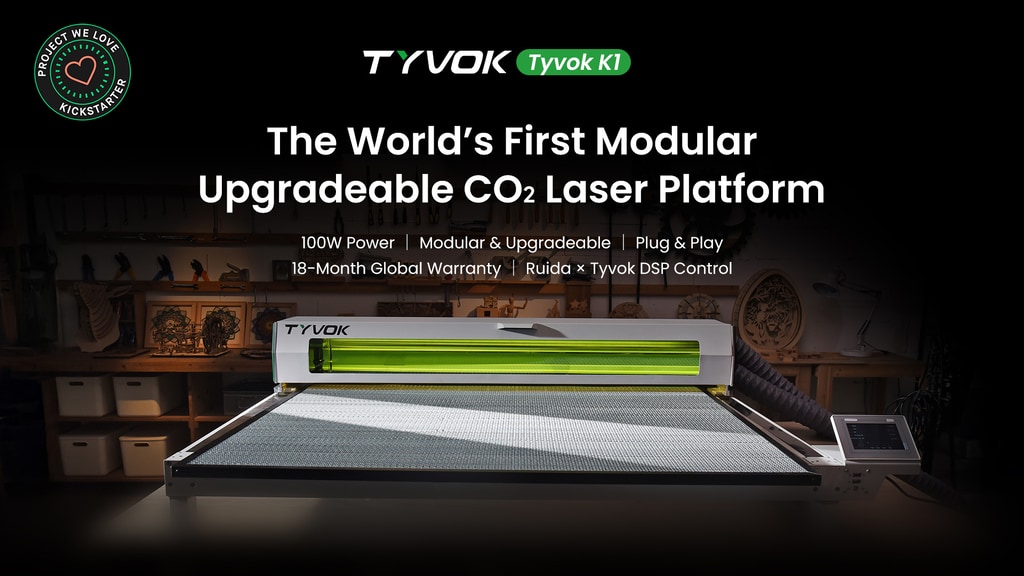 Tyvok K1: The First Compact 100W Modular CO₂ Laser Engraver