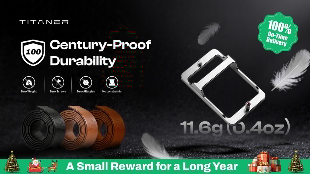 Titaner TiZero: Worlds Lightest 11.6g Titanium Buckle