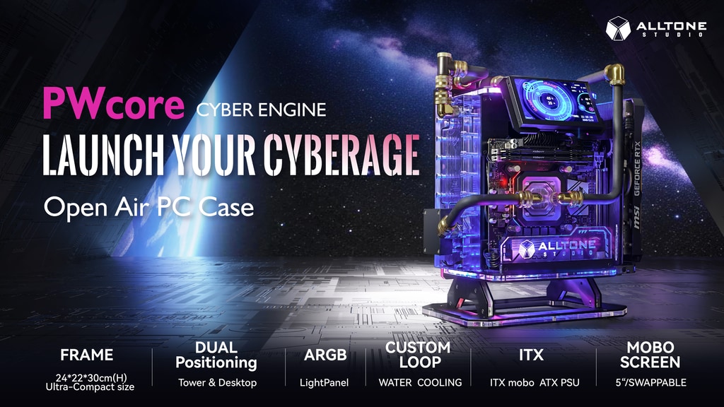 [PWcore] OPEN-AIR PC Case with ARGB #PCbulid