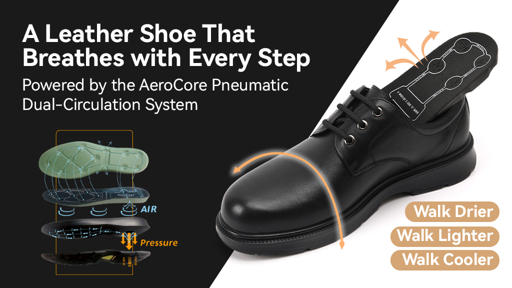 AeroCore-The world’s first leather shoe with active airflow