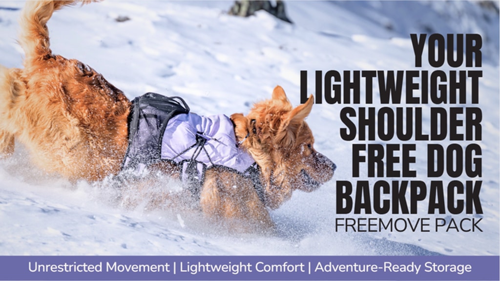 FreeMove Pack:First Lightweight Shoulder-Free Dog Backpack