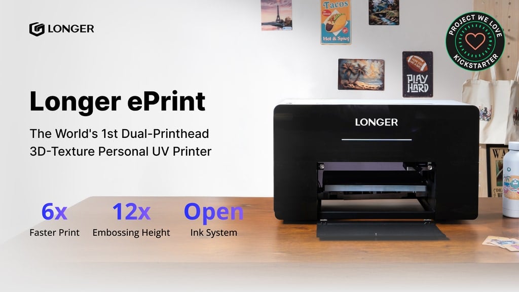 Longer ePrint: the Worlds 1st Dual-head Personal UV Printer