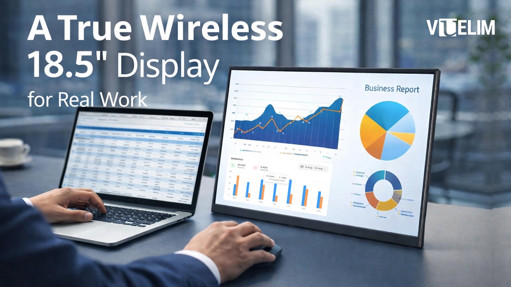 VUELIM: A True Wireless 18.5” Display for Real Work