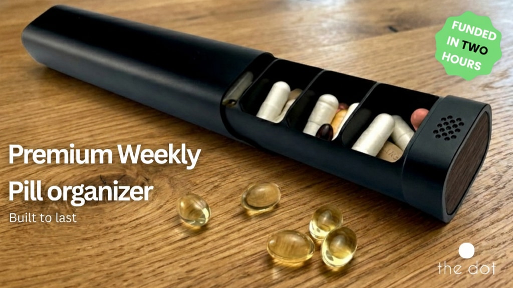 The Dot: A 0-Plastic Weekly Pill Organizer Built to Last