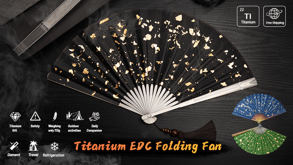 COMANDI Titanium EDC Folding Fan Ι Everyday Companion