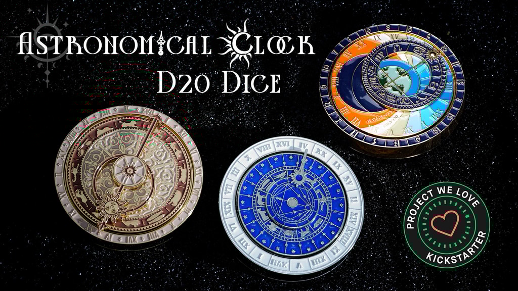Astronomical Clock D20 Dice