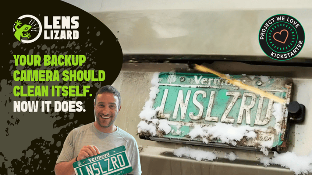Lens Lizard: A remote controlled backup camera cleaner