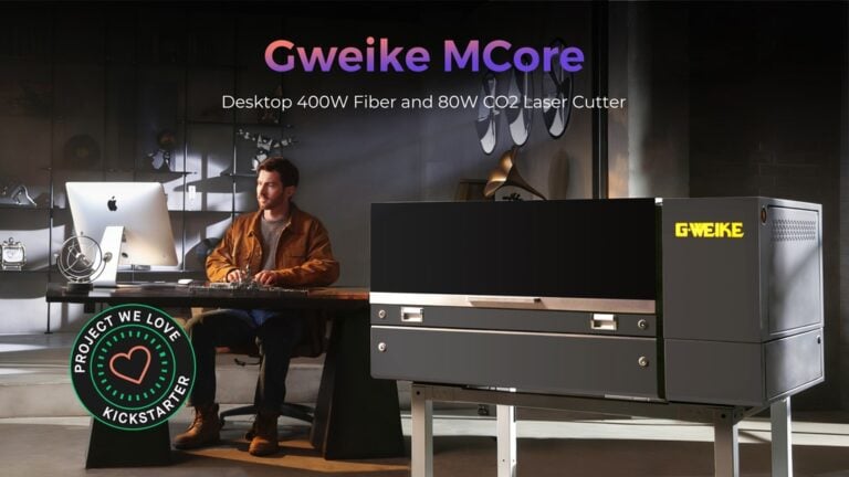 Gweike MCore Desktop 400W Fiber and 80W CO2 Laser Cutter