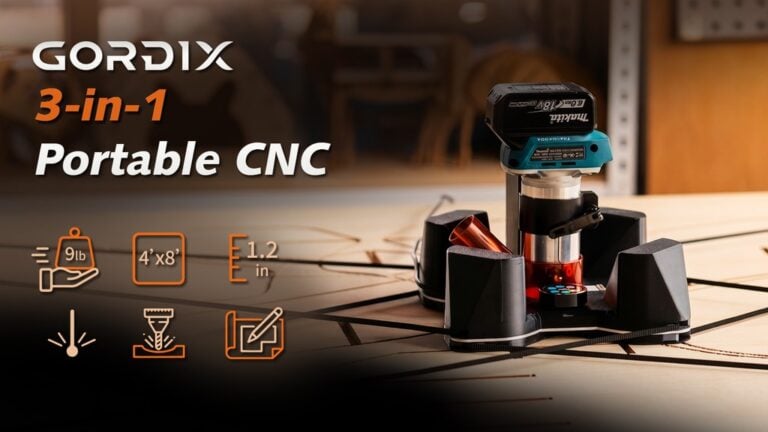 GORDIX: The First 3-in-1 Portable CNC That Fits Your Space